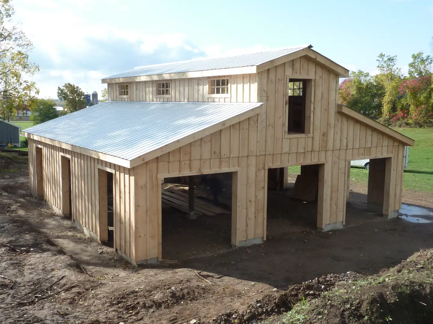 Construction of triple car garage